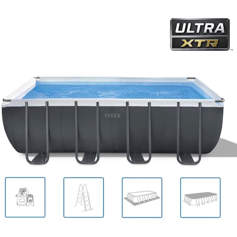 foto del prodotto intex set piscina rettangolare ultra xtr frame 549x274x132 cm 26356gn
