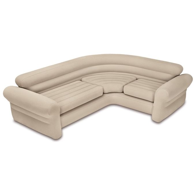 foto del prodotto intex sofa gonfiabile beige 2.57 m x 2.03 m x 76 cm per piscine e campeggio