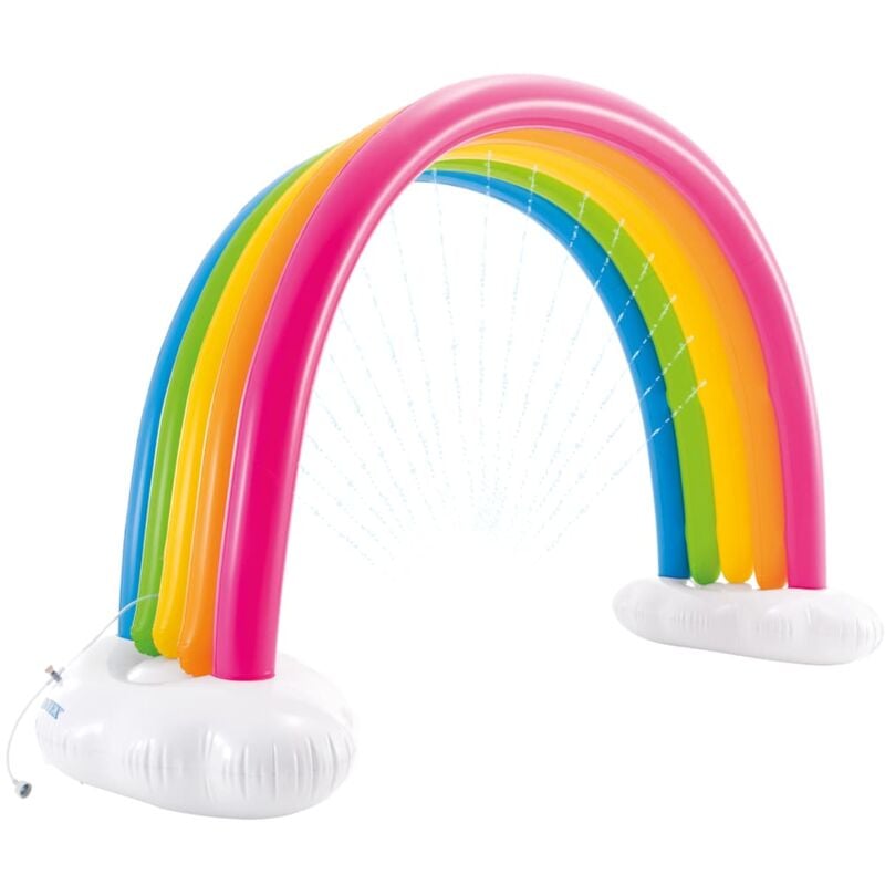 foto del prodotto intex spruzzatore multicolore con arcobaleno e nuvole 300x109x180 cm
