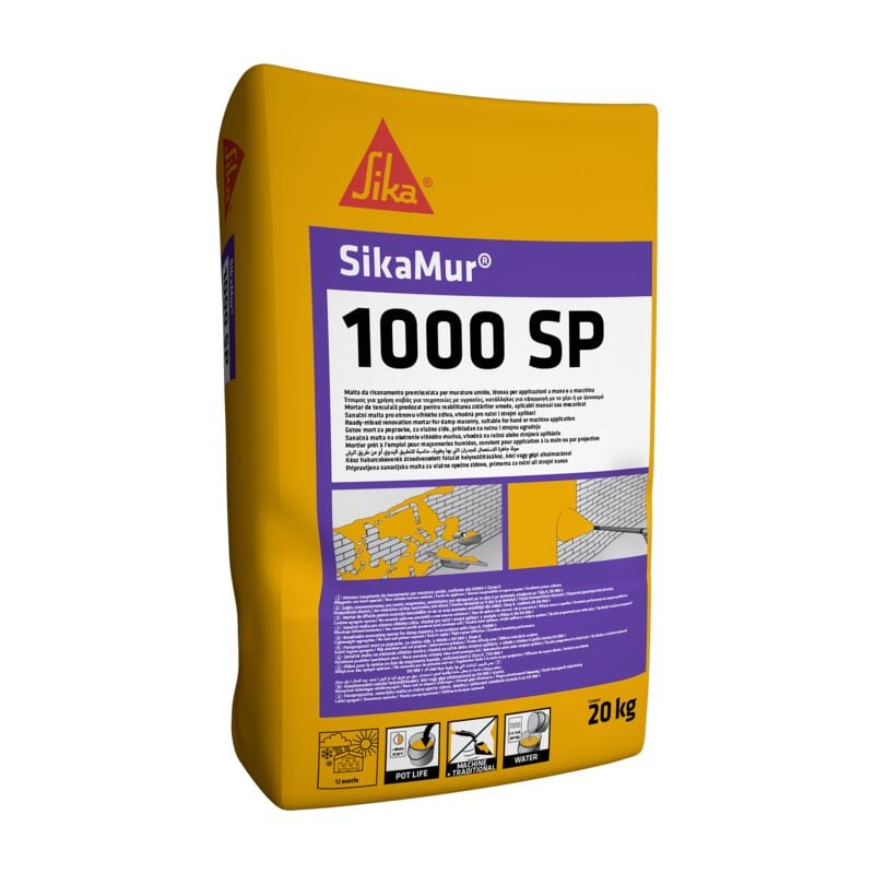 foto del prodotto intonaco deumidificante alleggerito sika mur 1000sp sacco 20 kg