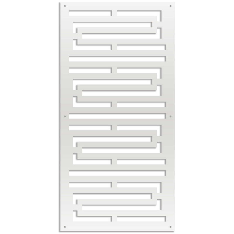 foto del prodotto intrico pannello in pvc traforato parasole misura 47x94 cm colore bianco