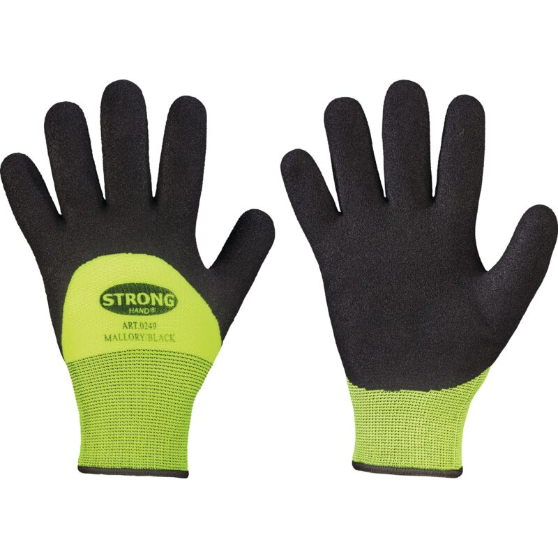 foto del prodotto inverno di protezione guanto nero mallory, nitrile, gr10 a 12 