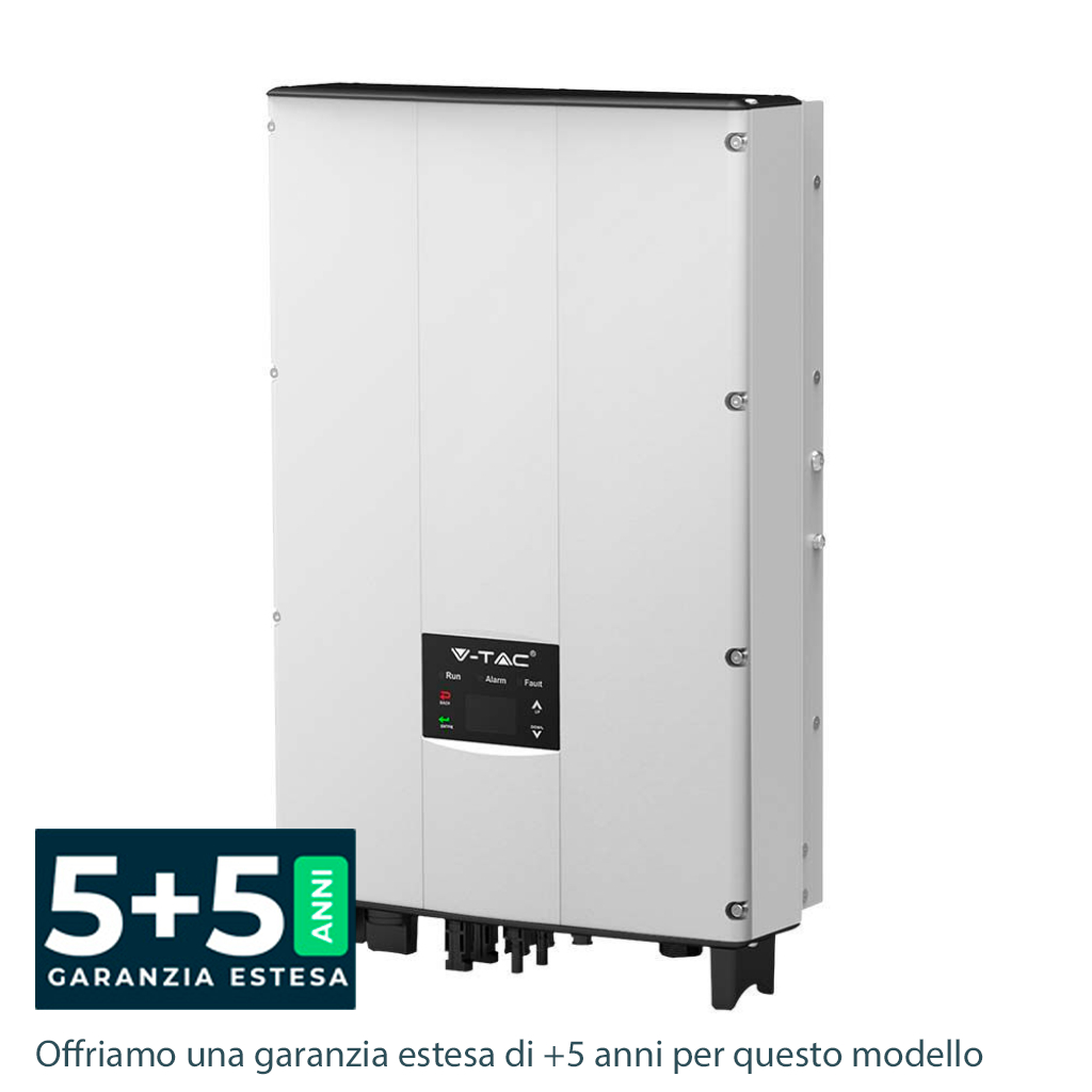 foto del prodotto inverter fotovoltaico invt trifase di rete su grid 5kw con display lcd garanzia 5 anni estendibile a 10 anni ip65