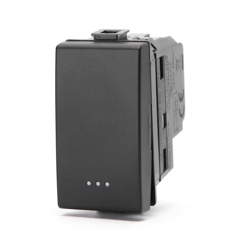 foto del prodotto invertitore 16ax nero compatibile anche con bticino matix
