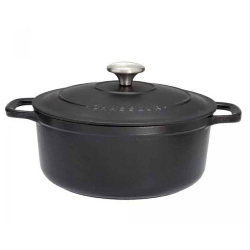 foto del prodotto invicta pirofila rotonda in ghisa smaltata 20 cm nera puc472001 chasseur