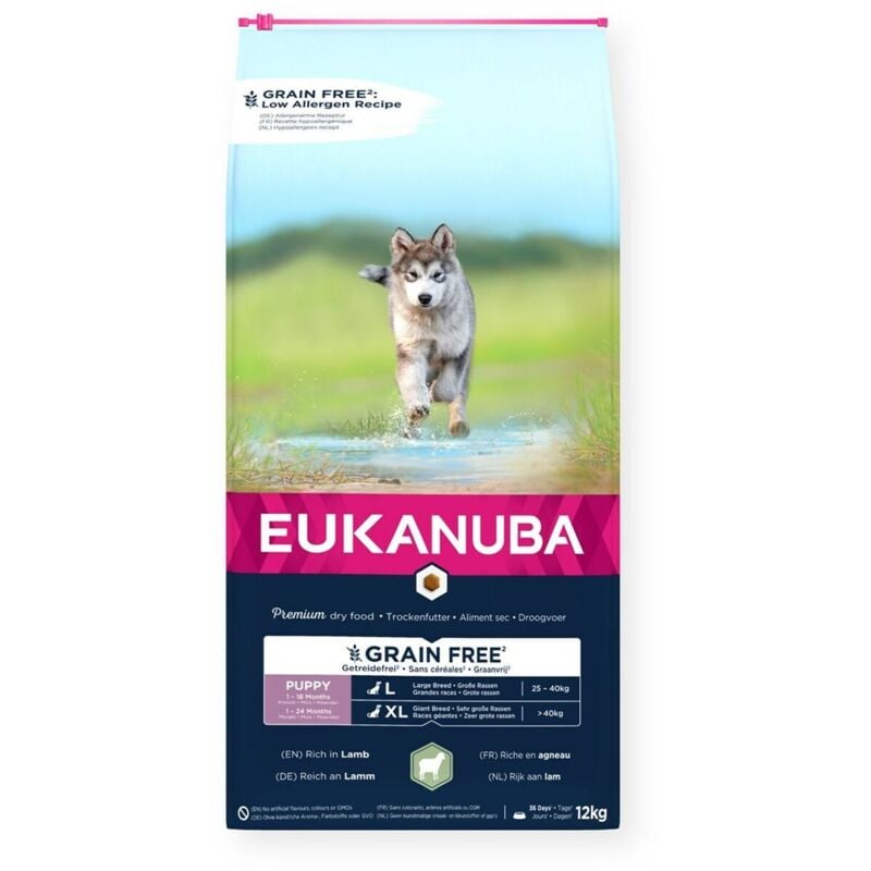 foto del prodotto io penso eukanuba grain free puppy large giant lamb agnello 12 kg
