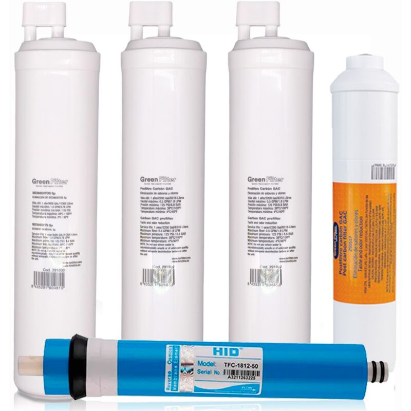 foto del prodotto ionfilter sostituzione di filtri con membrana per osmosi inversa tipo cs con post filtro con filettatura m 1 4 a membrana