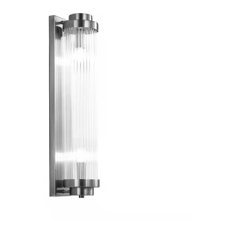 foto del prodotto ionic lampada da parete in cristallo colonna cromata da 60 cm