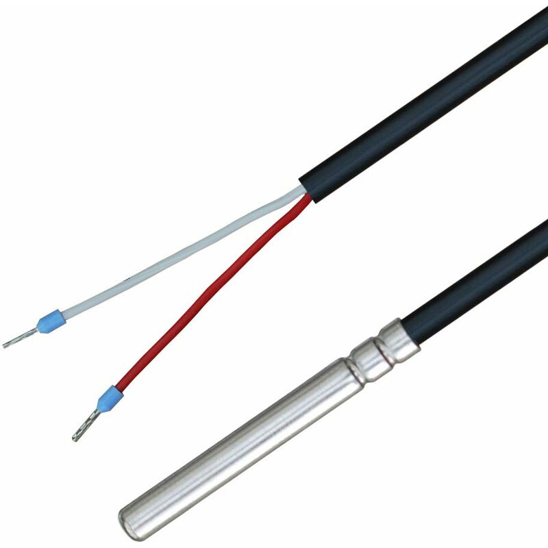 foto del prodotto ioveo 035hp02202 pt1000 sonda di temperatura con cavo in pvc, sensore di temperatura, 2 metri
