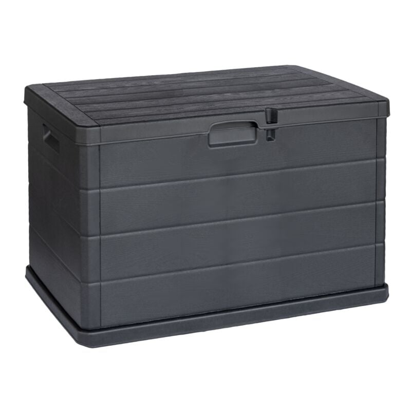 foto del prodotto ipae progarden baule beta 170l in resina antracite 76x55x52cm contenitore multiuso da esterno e interno