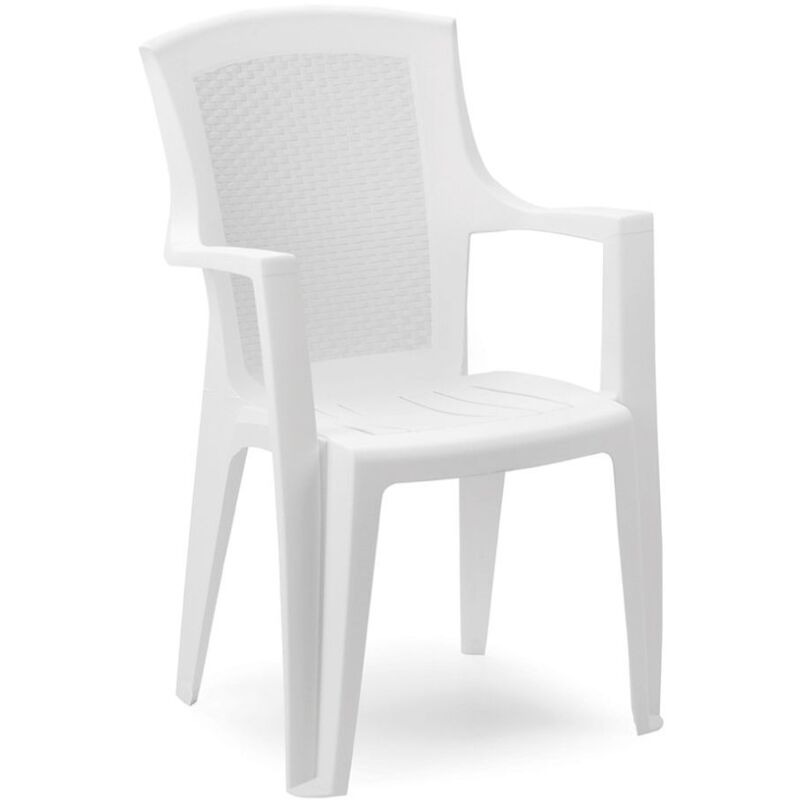 foto del prodotto ipae progarden eden sedia impilabile monoblocco colore bianco edn025bi