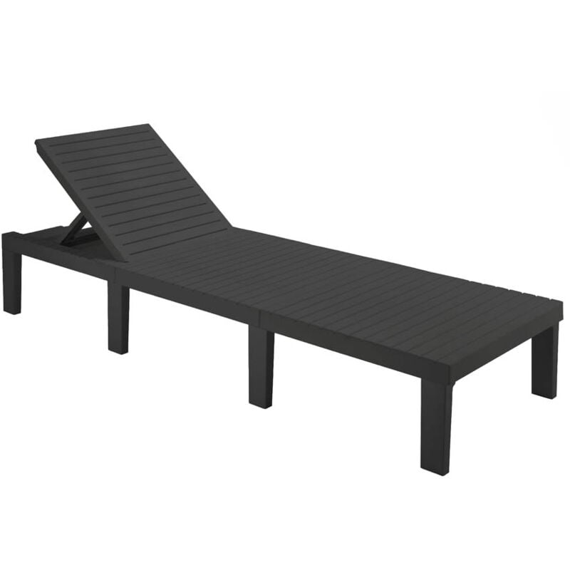 foto del prodotto ipae progarden lettino prendisole, sdraio da giardino regolabile, lettino da esterno, 100 made in italy, cm 195x65h78, antracite