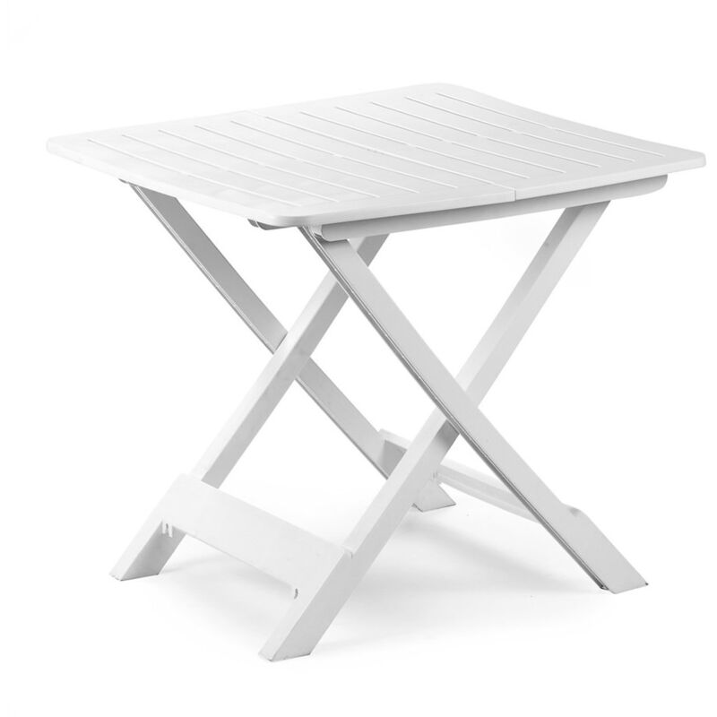 foto del prodotto ipae progarden maury s tevere tavolo pieghevole resina bianco 80x72x70 cm