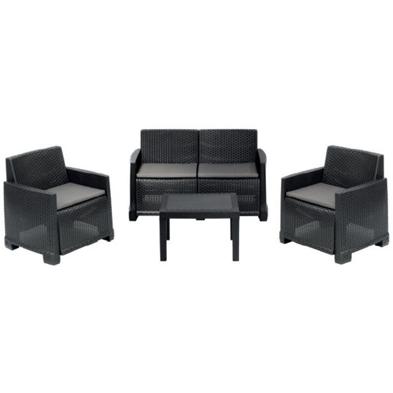 foto del prodotto ipae progarden - set rattan iseo progarden pp antracite cf pz 4 cuscini