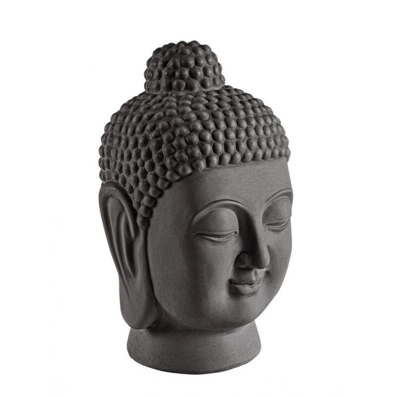 foto del prodotto iperbriko 4x testa di buddha antracite 22,5x21x35,5 cm