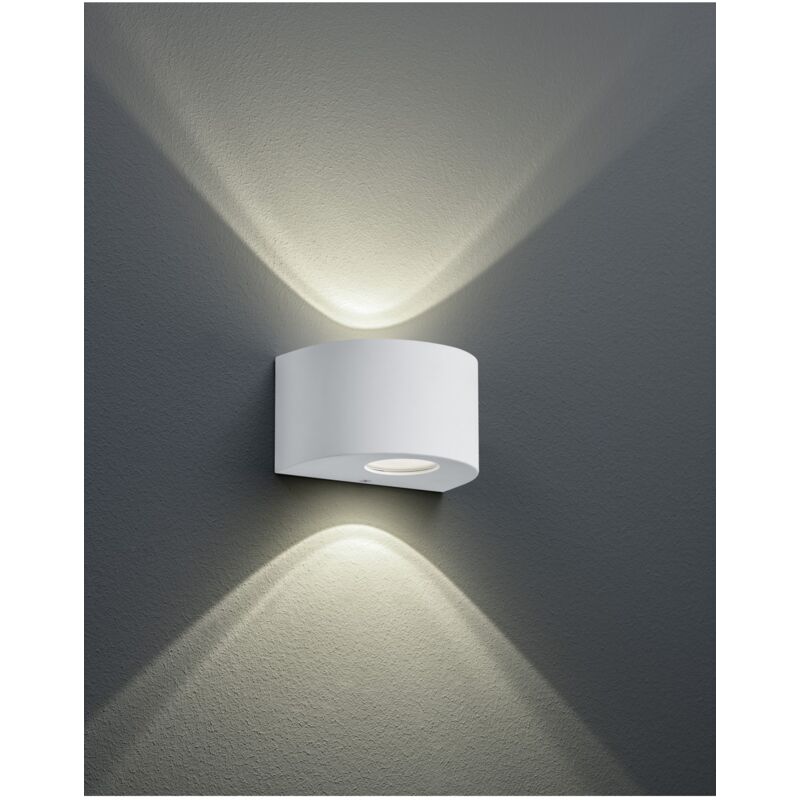foto del prodotto iperbriko applique doppio fascio led rosario bianco h15 cm ip44 trio lighting