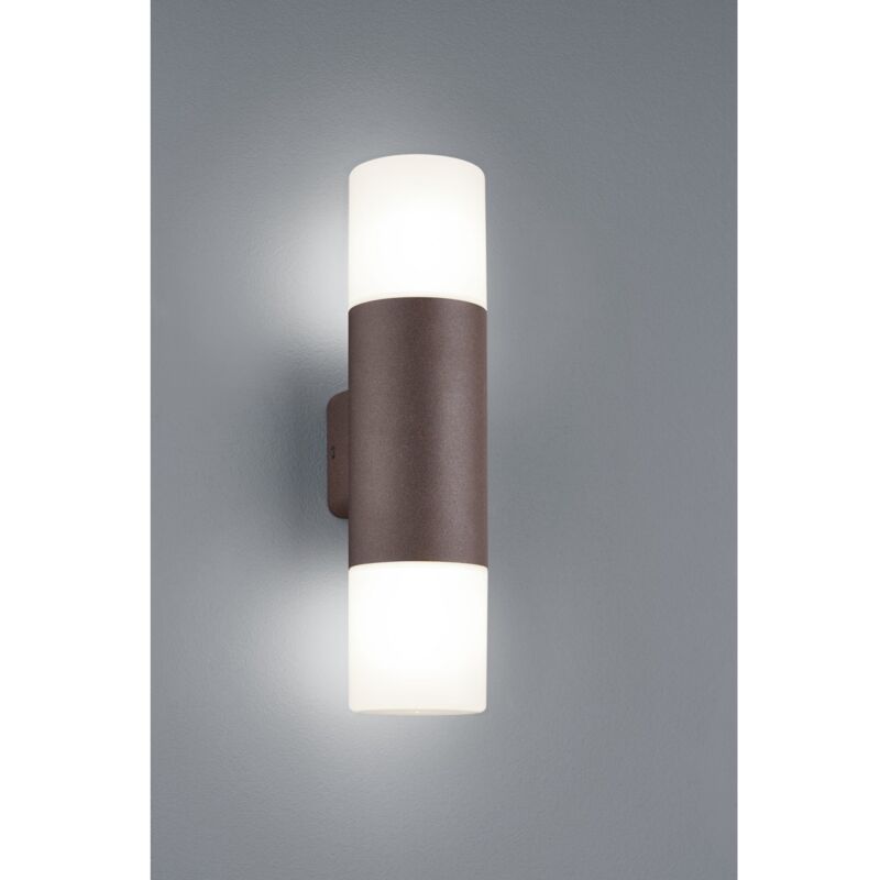 foto del prodotto iperbriko applique hoosic biemissione 2xe27 ruggine h33 cm ip44 trio lighting
