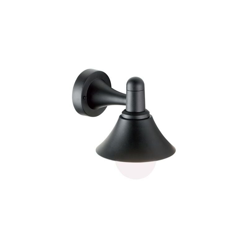 foto del prodotto iperbriko applique piccola in basso e27 linea soda nero