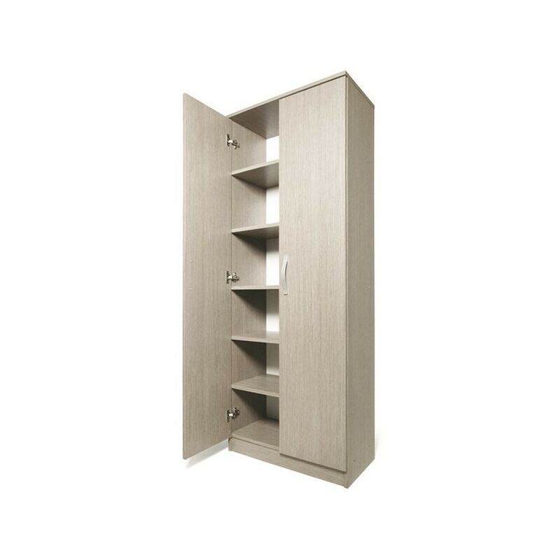 foto del prodotto iperbriko armadio scarpiera multiuso olmo in legno nobilitato 2 ante h182x71x38