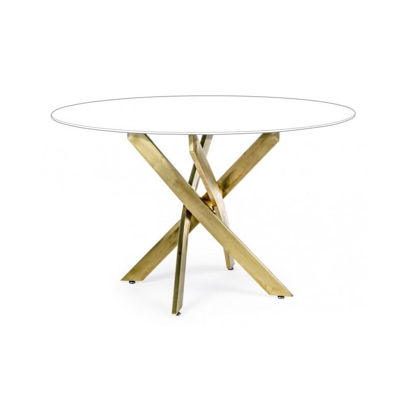 foto del prodotto iperbriko base tavolo oro d120 x 56a x 56b x 73.5h