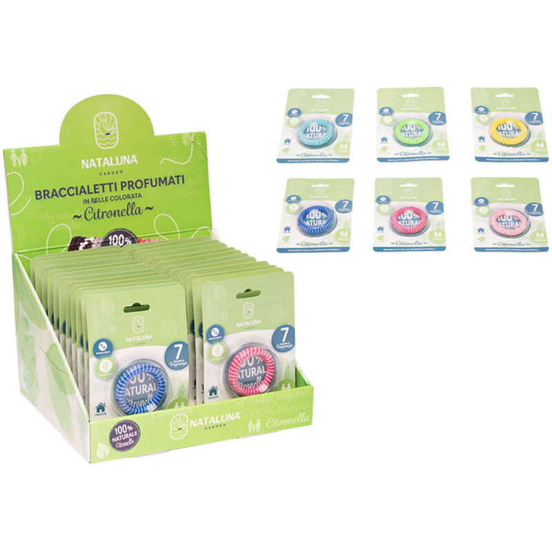 foto del prodotto iperbriko bracciale antizanzare alla citronella a spirale in pelle colorata