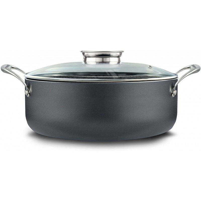 foto del prodotto iperbriko casseruola ovale coperchio in vetro invictum professional diametro 32x h26 cm