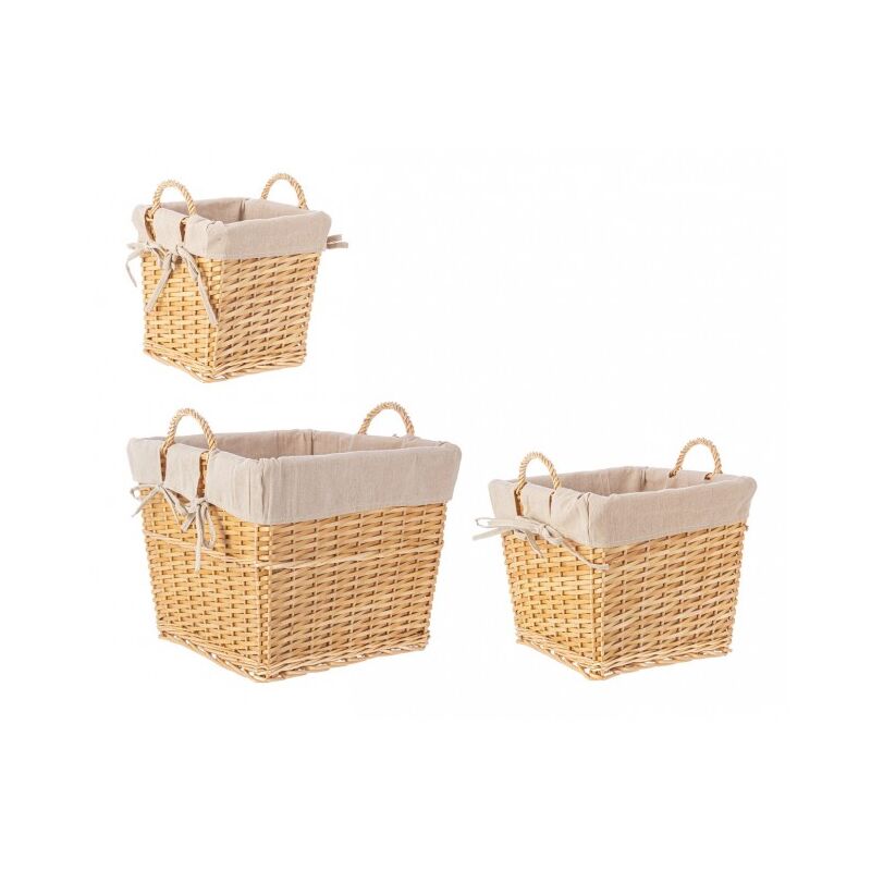 foto del prodotto iperbriko cesta beige 26x26x26h, 35x35x30h, 44x44x36h