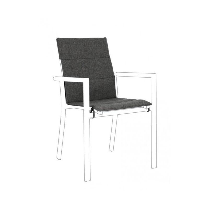 foto del prodotto iperbriko cuscino sedia konnor grigio scuro 91x41x1 cm