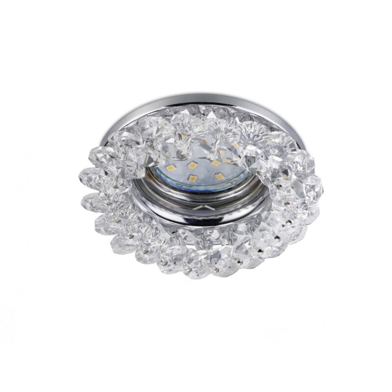 foto del prodotto iperbriko faretto da incasso dolomite 1xgu10 cromo con kristallglas 9 cm trio lighting