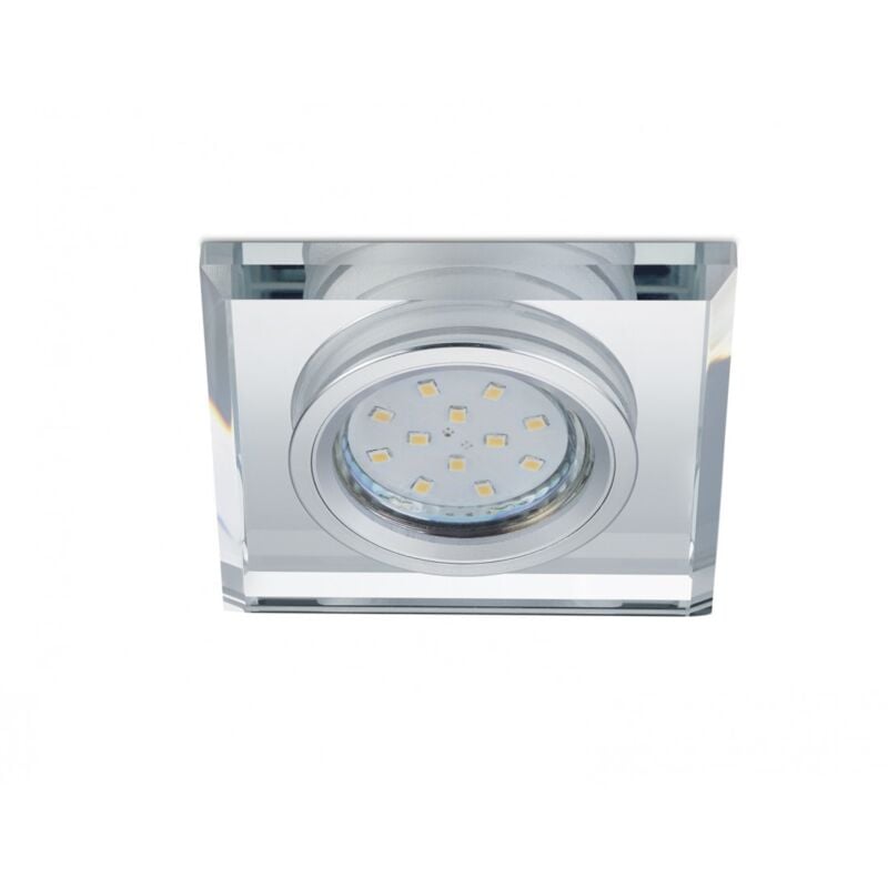 foto del prodotto iperbriko faretto da incasso quadrato kristallglas pirin gu10 cromo trio lighting