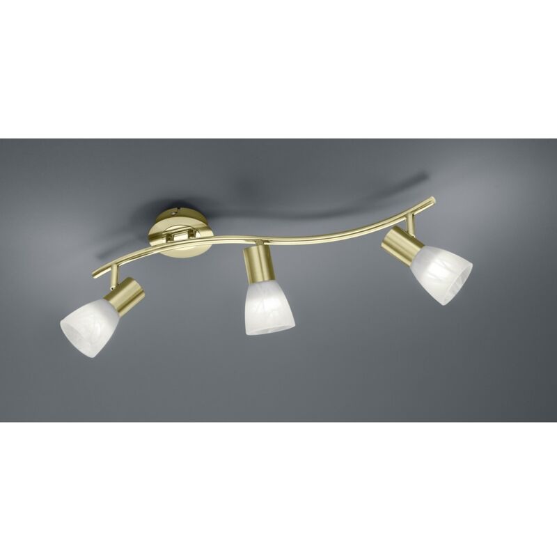 foto del prodotto iperbriko faretto da soffitto 3 luci orientabile levisto ottone trio lighting