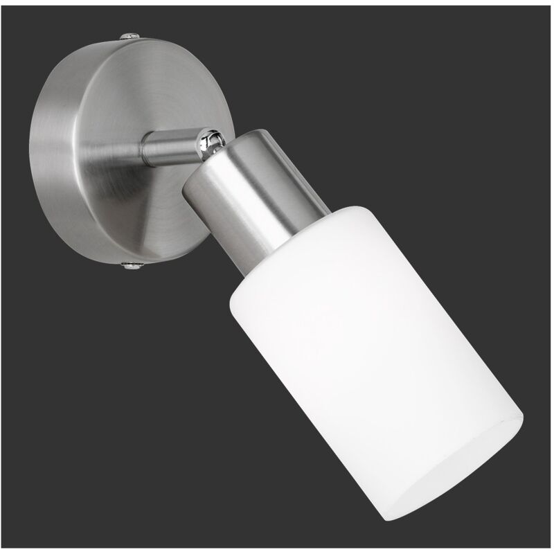 foto del prodotto iperbriko faretto nichel spot vetro bianco orientabile mars 8 cm trio lighting