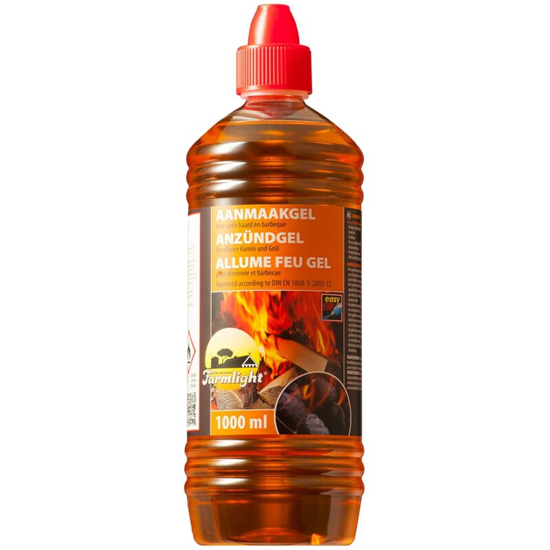 foto del prodotto iperbriko farmlight accendifuoco gel x barbecue e camini stufe 1 litro