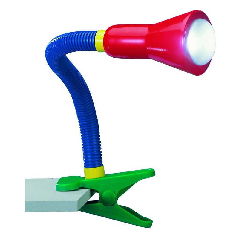 foto del prodotto iperbriko lampada da scrivania flexo multicolor 1xe14 con pinza trio lighting