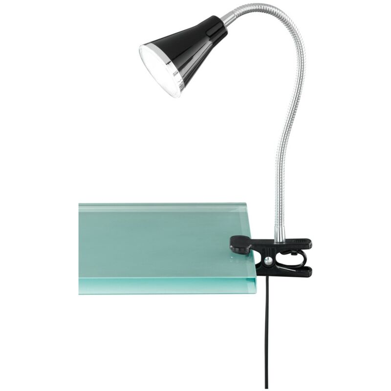 foto del prodotto iperbriko lampada da scrivania led 3,8w con pinza nero arras trio lighting