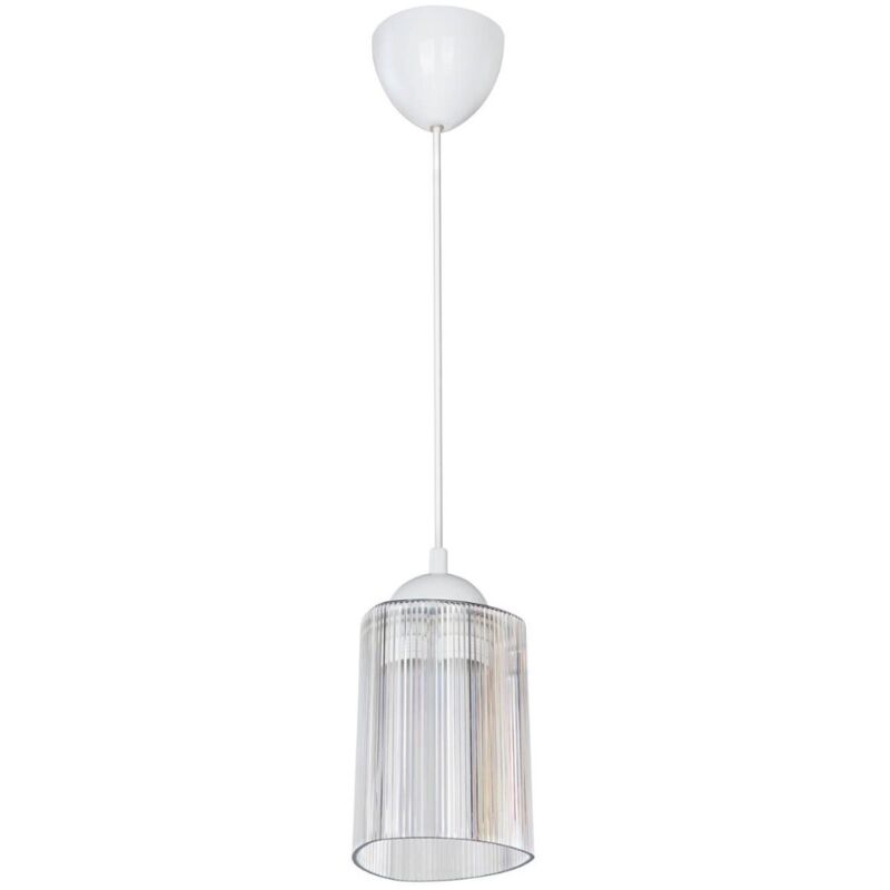foto del prodotto iperbriko lampada da soffitto optical mdl4125 con paralume triangolo in plastica trasparente h70xl11