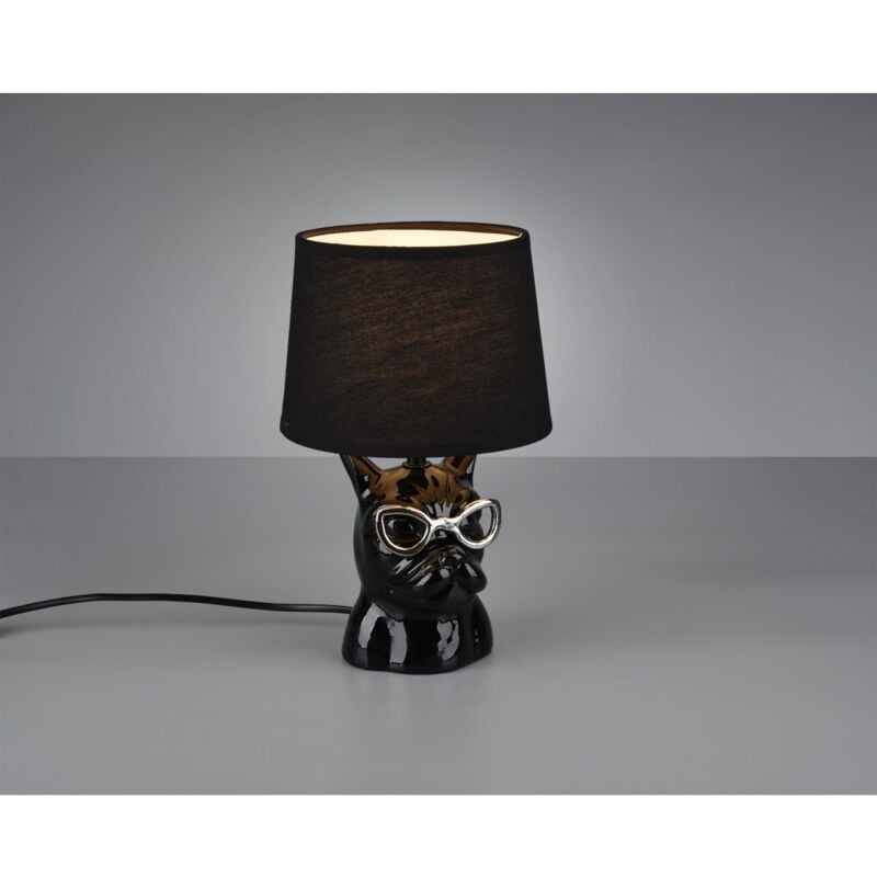 foto del prodotto iperbriko lampada da tavolo dosy ceramica nero 18 cm trio lighting