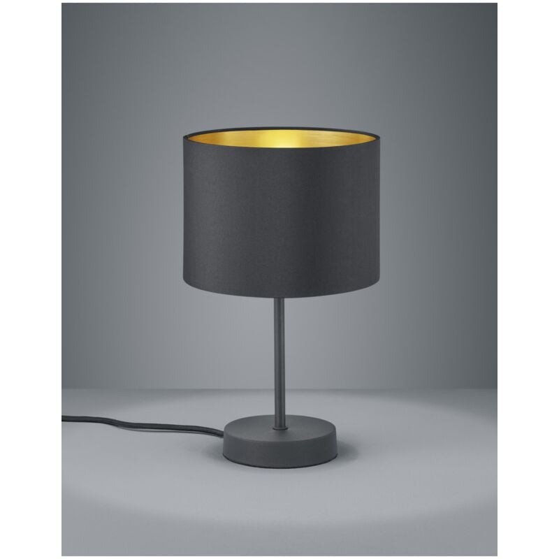 foto del prodotto iperbriko lampada da tavolo hostel metallo nero oro 20 cm trio lighting
