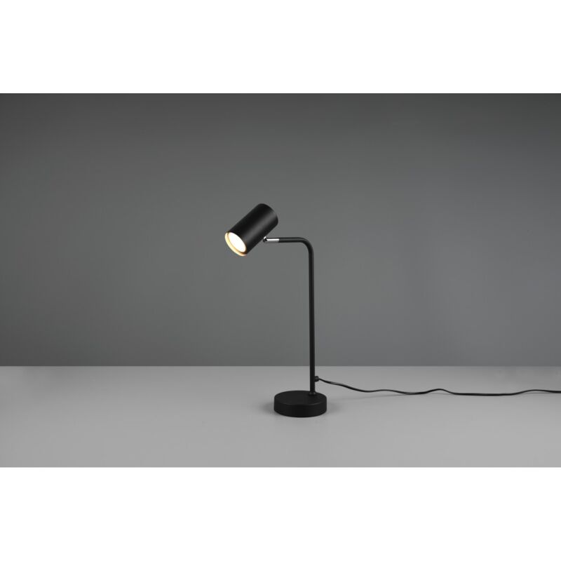 foto del prodotto iperbriko lampada da tavolo marley nero e spot cilindrico h45 trio lighting