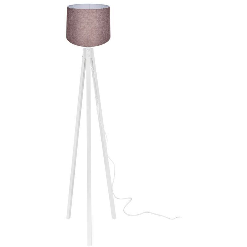foto del prodotto iperbriko lampada da terra bianca e rosa 36x125 cm