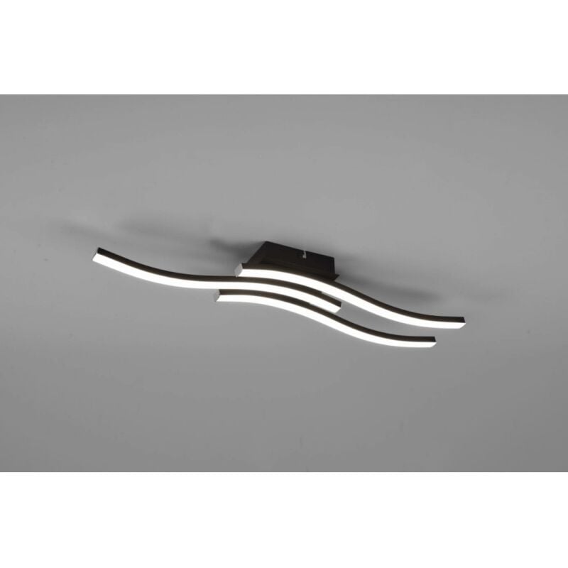 foto del prodotto iperbriko lampada soffitto moderna 3 bacchette ondulate led 4000k route nero trio lighting