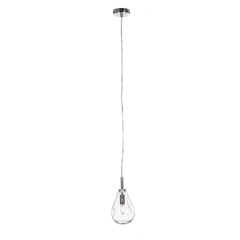 foto del prodotto iperbriko lampadario 1 luce d.15x120h trasparente argento