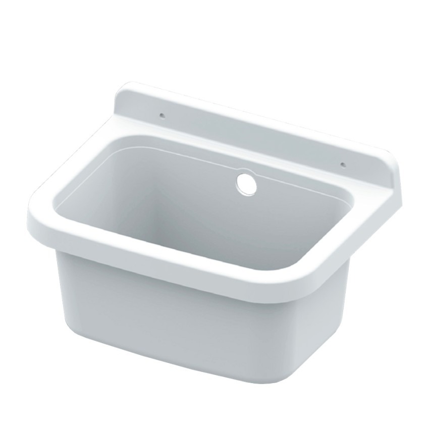 foto del prodotto iperbriko lavatoio a parete in resina 39x39x24cm per bucato e giardino