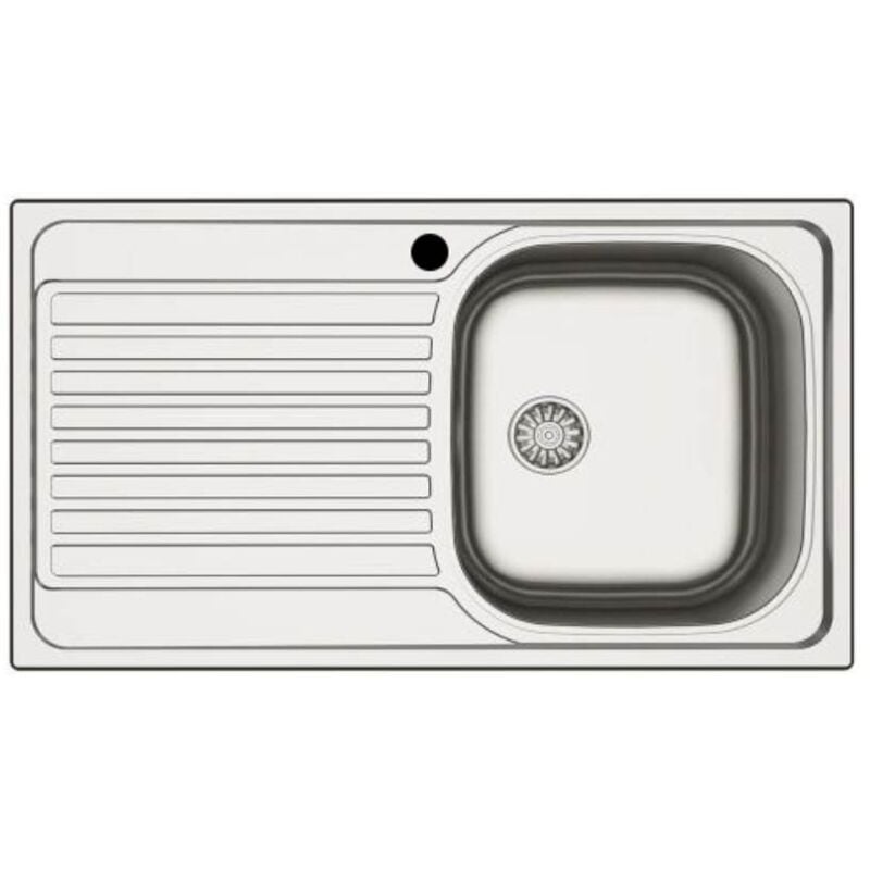 foto del prodotto iperbriko lavello acciaio 86x50 cm con gocciolatoio