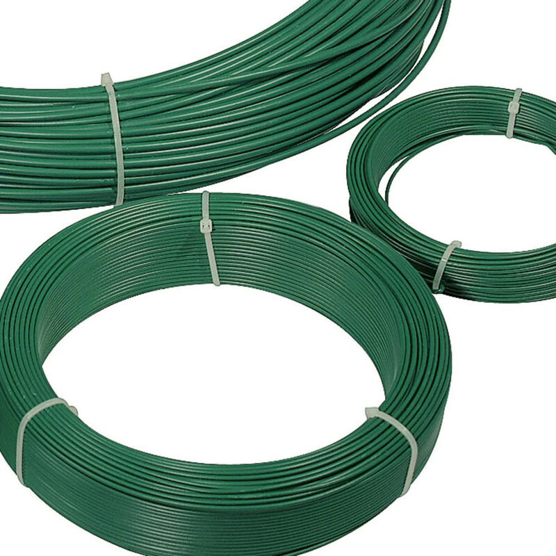 foto del prodotto iperbriko matassa zincata filo di ferro zincato plastificato dim. 1,8mm 2,7mm 3,3mmx100mt, 3.3 mm 