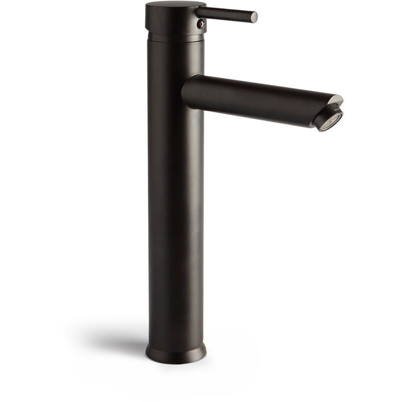 foto del prodotto iperbriko miscelatore nero opaco per lavabo bagno