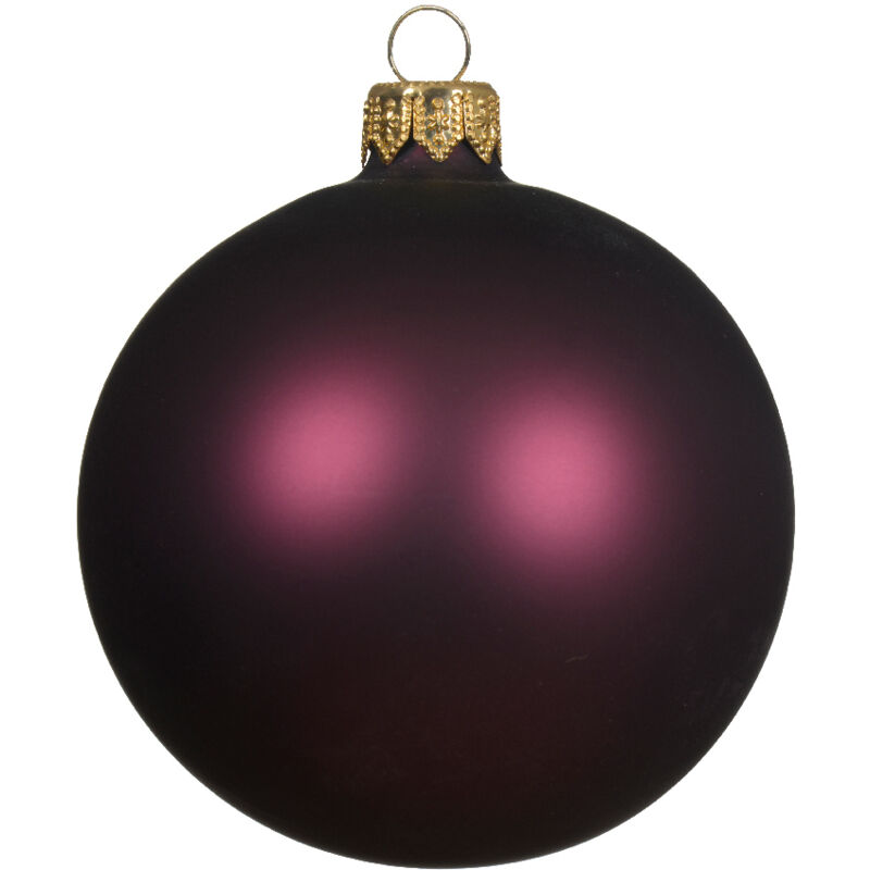 foto del prodotto iperbriko palline di vetro malva scuro 6cm 6 pz