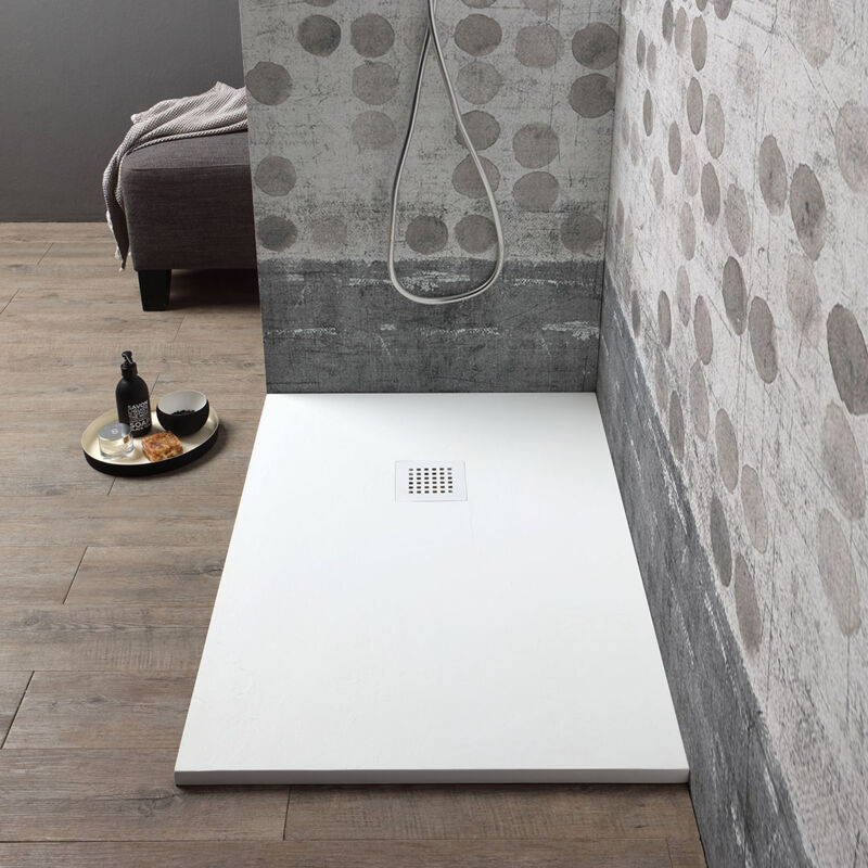 foto del prodotto iperbriko piatto doccia 120x70 in resina bianco