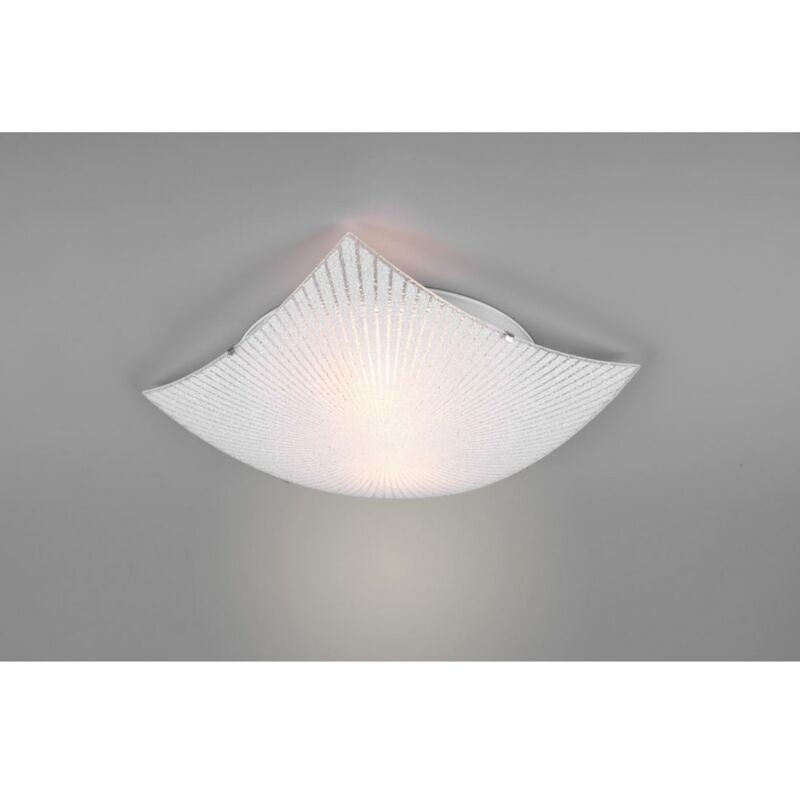 foto del prodotto iperbriko plafoniera quadrata vetro trasparente elisa 2xe27 trio lighting
