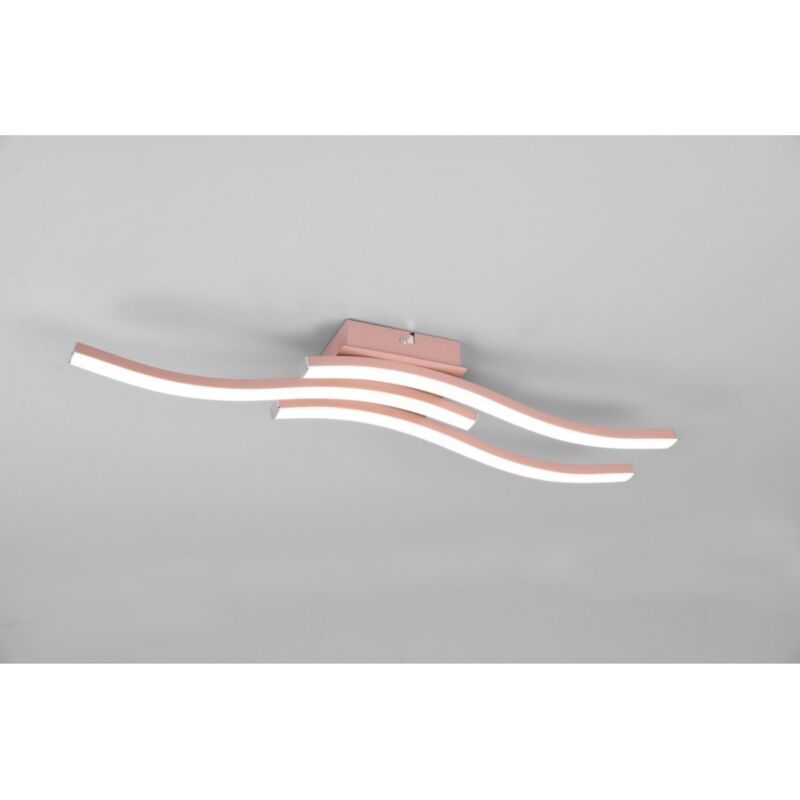 foto del prodotto iperbriko plafoniera soffitto moderna 3 bacchette led 4000k route oro rosa trio lighting